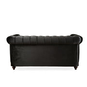Chesterfield Loveseat Sofa, 2 Person Rolled Arm Upholstered Couch - R&R Furniture Gallery (Fountain Valley, CA)
