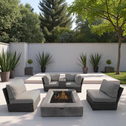 Contemporary Patio Seating Set With Fire Pit - R&R Furniture Gallery (Fountain Valley, CA)