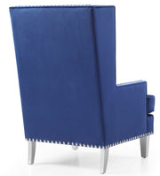 Elegant traditional arm chair by Glory Furniture featuring plush upholstery and wooden legs in a classic design.