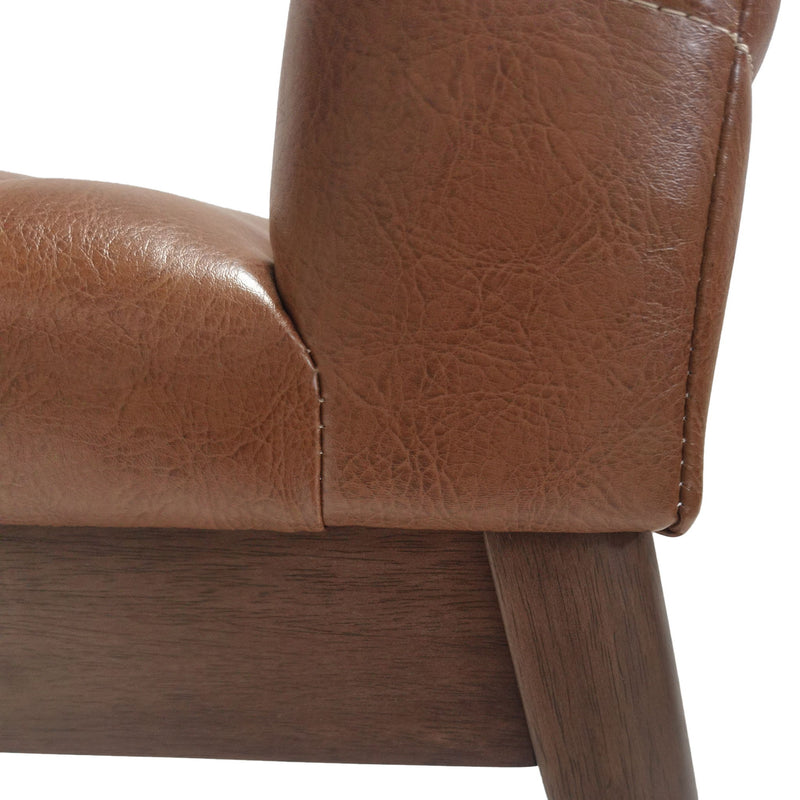 Set of two upholstered Noble House dining chairs with plush fabric seats and rubber legs, ideal for modern kitchen or dining room.