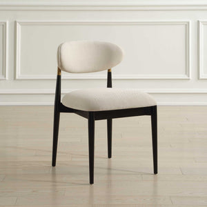 Moxie - Armless Dining Chair (Set of 2) - Black / Off White