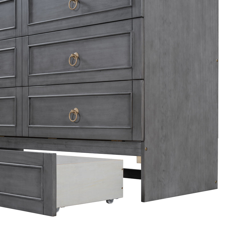 DreamHaus Murphy Bed with large drawers and stylish cabinet design, featuring a sleek, modern look and functional storage.