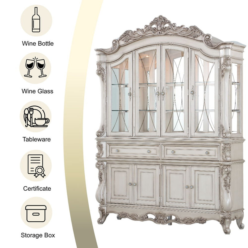 Gorsedd - Buffet & Hutch - Golden Ivory - R&R Furniture Gallery (Fountain Valley, CA)