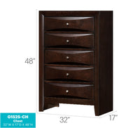Glory Furniture Marilla Chest, accent chest with wood finish, featuring storage drawers and decorative top for living room or hallway decor.