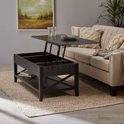 Decatur - Farmhouse Lift Top Coffee Table With Storage - Black / Ash - R&R Furniture Gallery (Fountain Valley, CA)