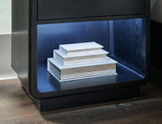 Rowanbeck - One Drawer Night Stand - Black - R&R Furniture Gallery (Fountain Valley, CA)