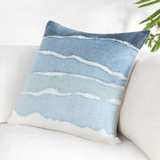 Classic Home Bikram accent pillow in Capri Blue Multi with vibrant geometric pattern on soft fabric.