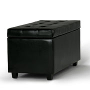 Cosmopolitan - Storage Ottoman - Midnight Black - R&R Furniture Gallery (Fountain Valley, CA)