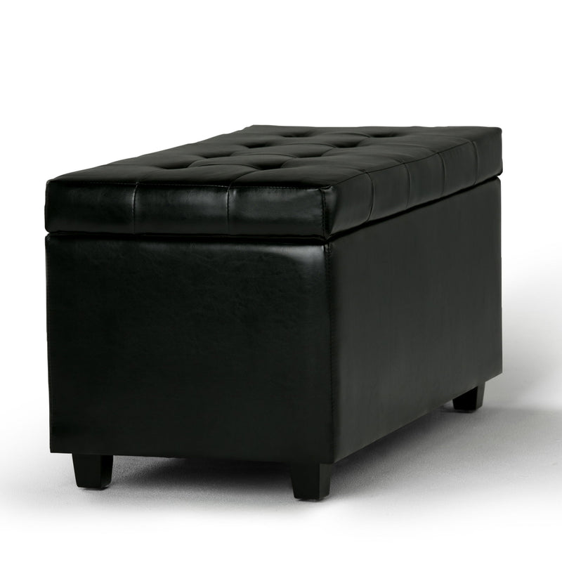 Cosmopolitan - Storage Ottoman - Midnight Black - R&R Furniture Gallery (Fountain Valley, CA)