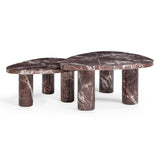 Libby - 2-Piece Faux Marble Nesting Coffee Table Set - Red Levanto - R&R Furniture Gallery (Fountain Valley, CA)