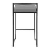 Lumi Source Fuji contemporary style stackable counter stool set with sleek modern design and wooden legs.