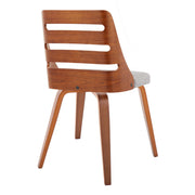 Lumi Source Trevi mid-century modern side dining chair with wooden legs and upholstered seat, stylish and comfortable for dining rooms