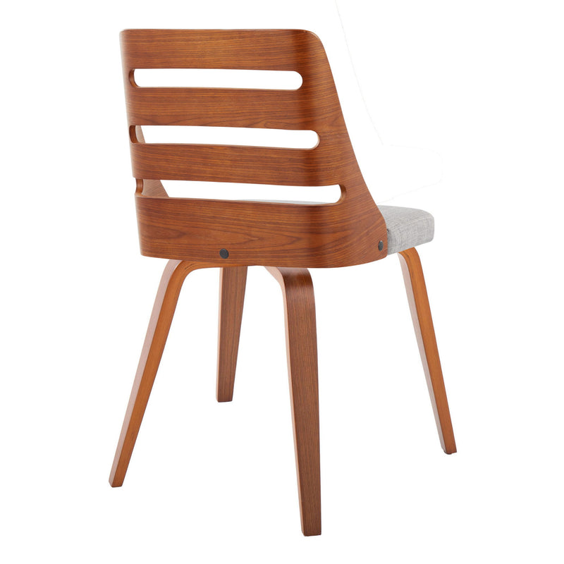 Lumi Source Trevi mid-century modern side dining chair with wooden legs and upholstered seat, stylish and comfortable for dining rooms