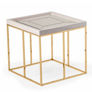 Carmela - Side Table - Shimmer Ivory - R&R Furniture Gallery (Fountain Valley, CA)