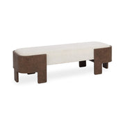 Janya - Accent Bench - Oat Cream - R&R Furniture Gallery (Fountain Valley, CA)