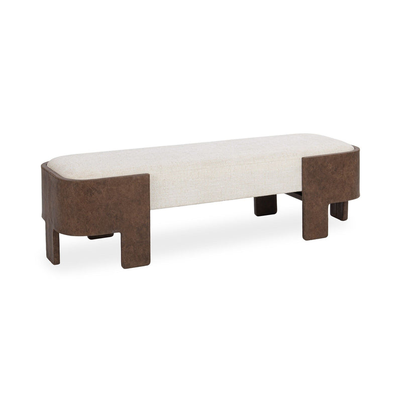 Janya - Accent Bench - Oat Cream - R&R Furniture Gallery (Fountain Valley, CA)