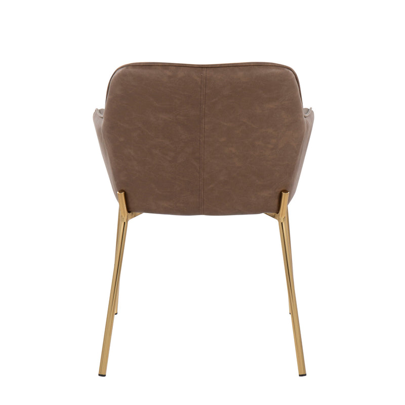 Lumi Source Daniella contemporary dining chair set of 2 with sleek modern design and cushioned seats, shown in a stylish dining room setting.