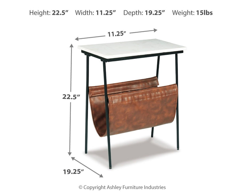 Etanbury - Accent Table - Brown / Black / White - R&R Furniture Gallery (Fountain Valley, CA)