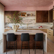 Set of two TOV Furniture Sydney counter stools with wood legs and upholstered seats, perfect for kitchen or bar areas.