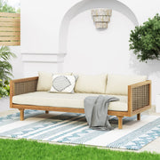 Claremont - 3 Seater Daybed Teak Acacia Wood Water Resistant Cushions - R&R Furniture Gallery (Fountain Valley, CA)