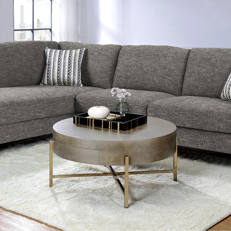 Weyton - Coffee Table - Light Brown & Champagne - R&R Furniture Gallery (Fountain Valley, CA)