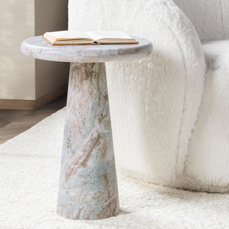 Huxley - Marble Round Accent Table - R&R Furniture Gallery (Fountain Valley, CA)