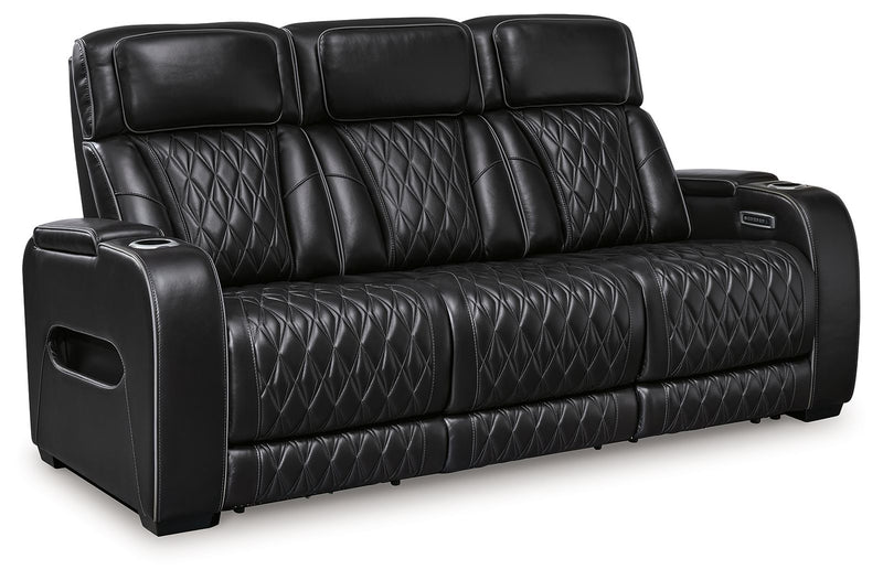 Boyington - 2 Pc. - Power Reclining Sofa And Loveseat - Black - R&R Furniture Gallery (Fountain Valley, CA)