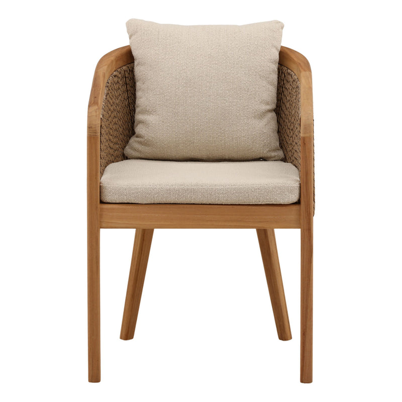 Cian - Outdoor Dining Chair - Sand And Natural