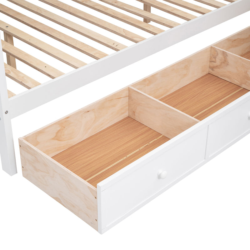L Shaped Bunk Bed With 3 Drawers, Portable Desk And Wardrobe - R&R Furniture Gallery (Fountain Valley, CA)