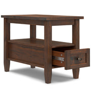 Warm Shaker - Narrow Side Table - Distressed Charcoal Brown - R&R Furniture Gallery (Fountain Valley, CA)