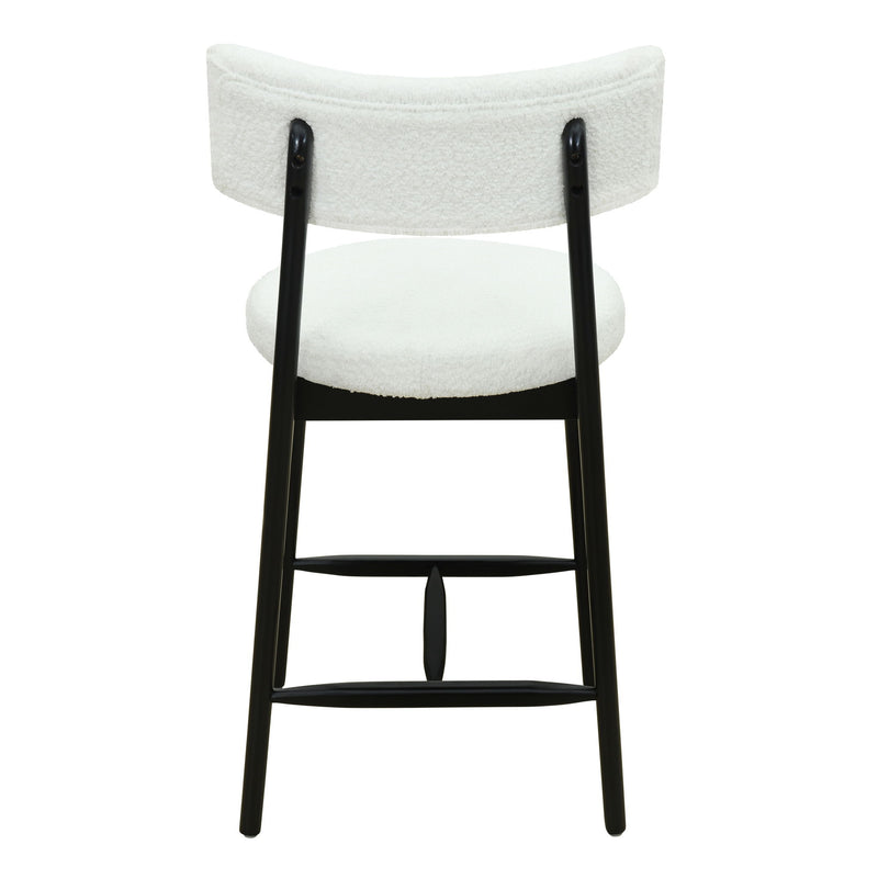 Mid Century Modern Counter Stools, Fabric Upholstered Chairs