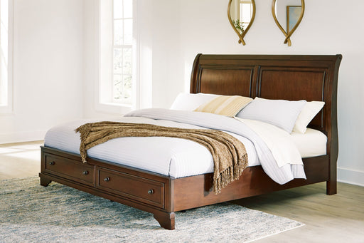 Trellington - King Sleigh Storage Bed - Brown - R&R Furniture Gallery (Fountain Valley, CA)