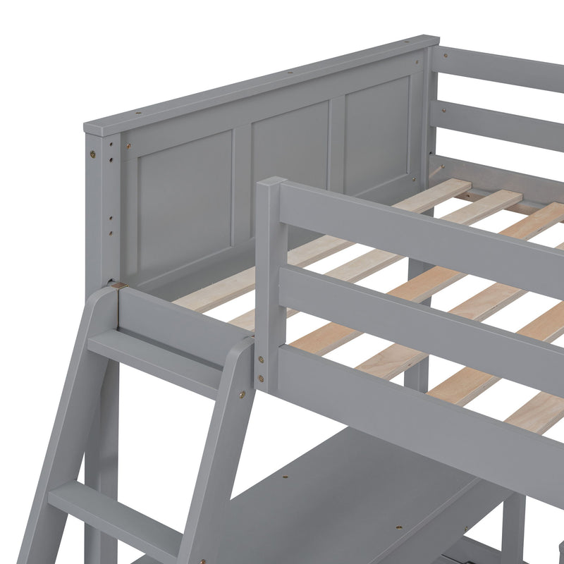 Full Over Full Bunk Bed With Desk - R&R Furniture Gallery (Fountain Valley, CA)