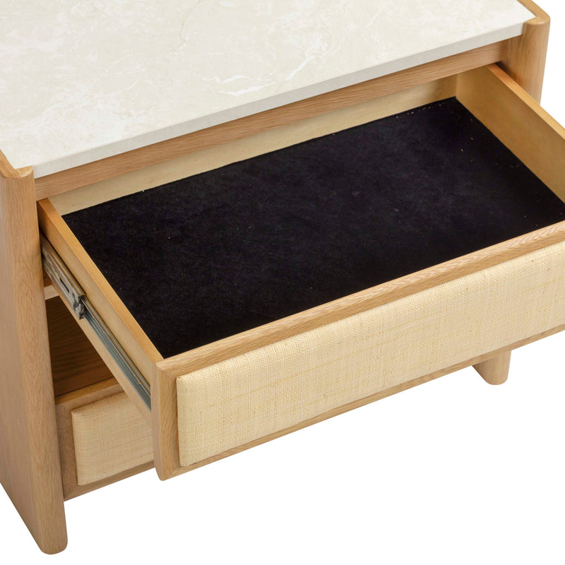Paige - 2-Drawer Nightstand - Natural Oak - R&R Furniture Gallery (Fountain Valley, CA)