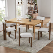 7 Piece Dining Set With Upholstered Armless Chairs And Table - R&R Furniture Gallery (Fountain Valley, CA)