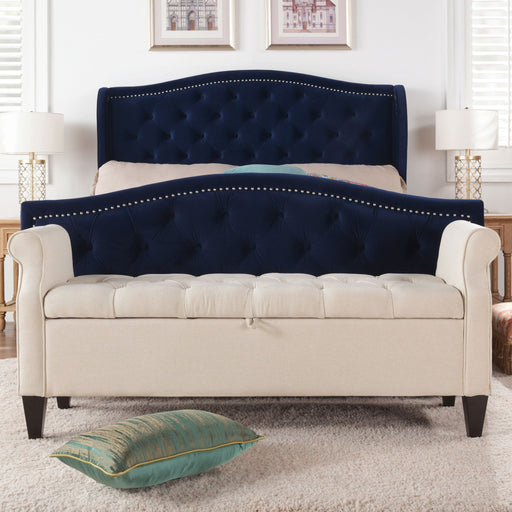 Jacqueline - Tufted Roll Arm Storage Bench - R&R Furniture Gallery (Fountain Valley, CA)