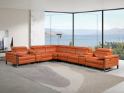 1246 - 8-Piece L-Shaped Modular Power Reclining Sectional With 3 Power Recliners And Power Headrests - R&R Furniture Gallery (Fountain Valley, CA)