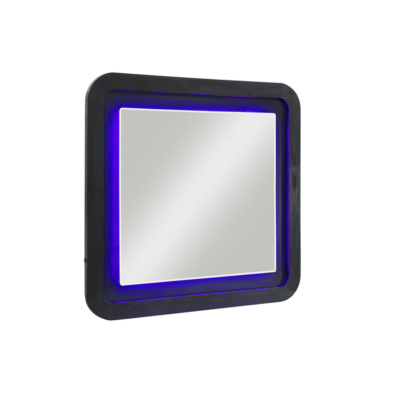Beverly - Large Scale Wall Mirror For Dresser, Rounded Edges - Black White - R&R Furniture Gallery (Fountain Valley, CA)