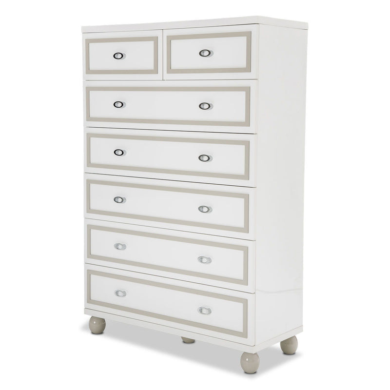 Sky Tower - 7-Drawer Chest - White - R&R Furniture Gallery (Fountain Valley, CA)