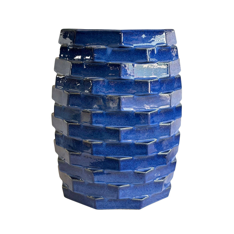Trax - Indoor / Outdoor Ceramic Side Table - Azul Blue - R&R Furniture Gallery (Fountain Valley, CA)