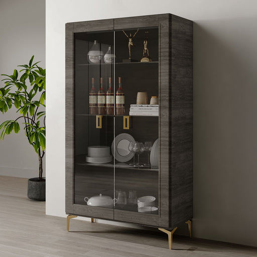 Venezia - Wine Cabinet - Gray - R&R Furniture Gallery (Fountain Valley, CA)
