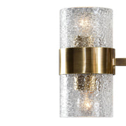 Uttermost Marinot 12-light gold chandelier with elegant, tiered design and modern style, hanging with crystal accents.