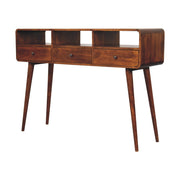 Triple Curved Console Table - Brown - R&R Furniture Gallery (Fountain Valley, CA)