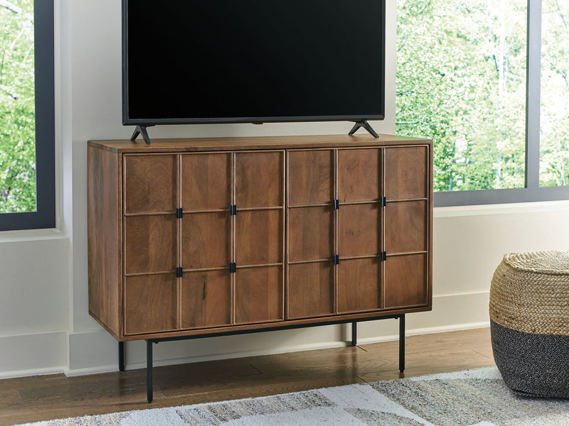 Juddins - Accent Cabinet - Brown - R&R Furniture Gallery (Fountain Valley, CA)