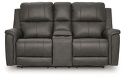 Bleckley - Power Reclining Loveseat With Console / Adjustable Headrest - R&R Furniture Gallery (Fountain Valley, CA)