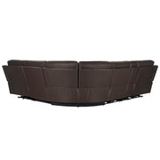Parker Living Power Reclining Sectional with adjustable headrests in a modern fabric, showcasing plush cushions and reclining features.