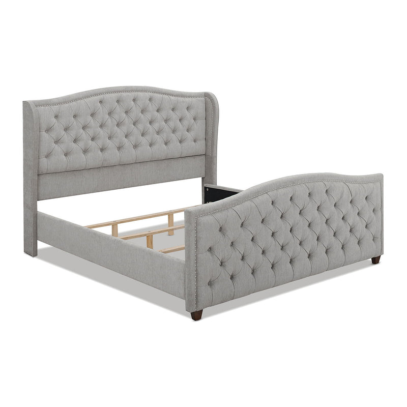 Marcella - Upholstered Shelter Headboard Bed Set - R&R Furniture Gallery (Fountain Valley, CA)