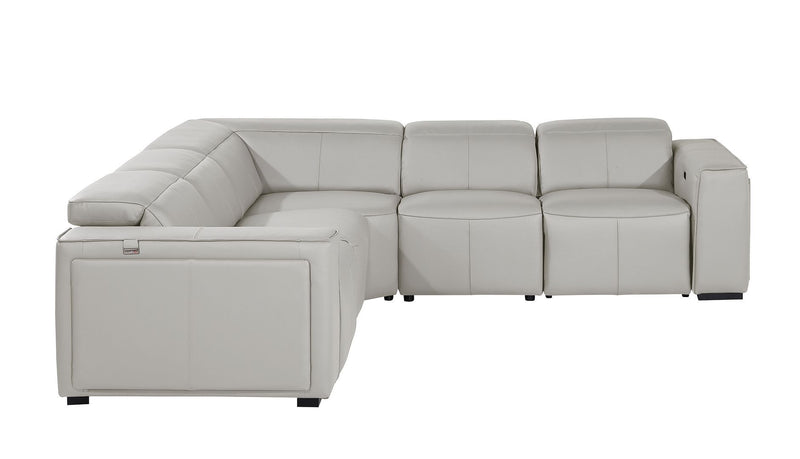 1224 - 5-Piece L-Shaped Sectional Sofa In With 3 Power Recliners & Power Headrests