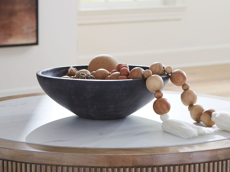 Signature Design by Ashley Meadie bowl from Plates & Bowls collection, featuring a stylish ceramic design with a smooth finish.