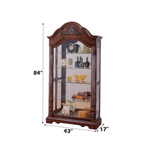 Denton - Curio Cabinet - Cherry - R&R Furniture Gallery (Fountain Valley, CA)
